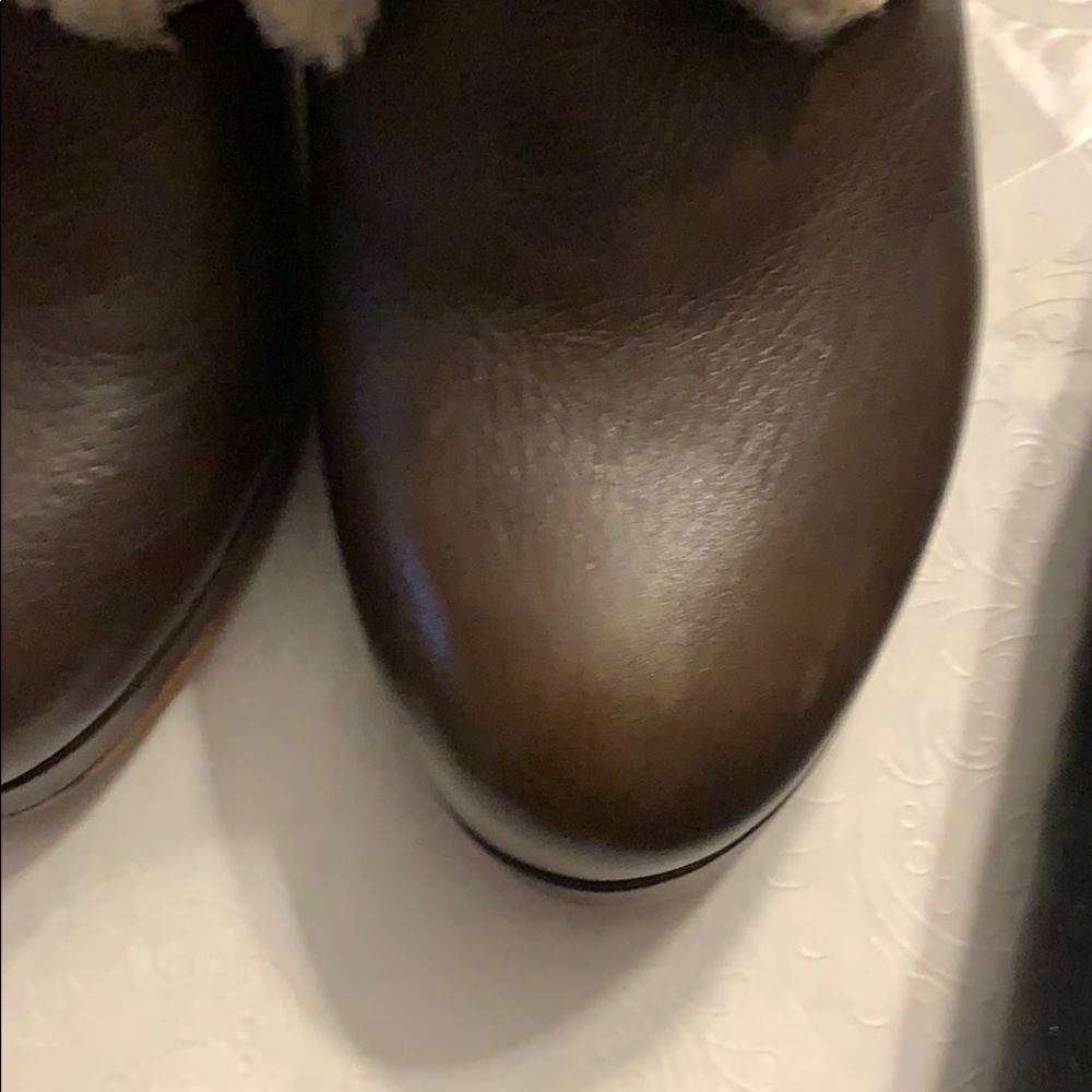 NEW See by Chloe brown bootie shearling trim - Picture 15 of 16